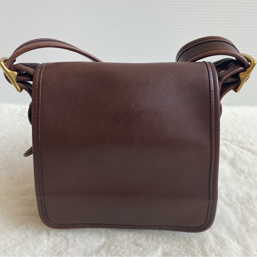 Coach Authentic Vintage 9145 Studio Flap Mahogany Leather Crossbody Shoulder Bag